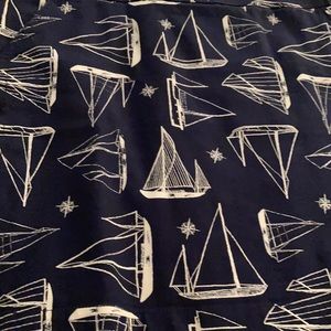 Navy blue mid length skirt